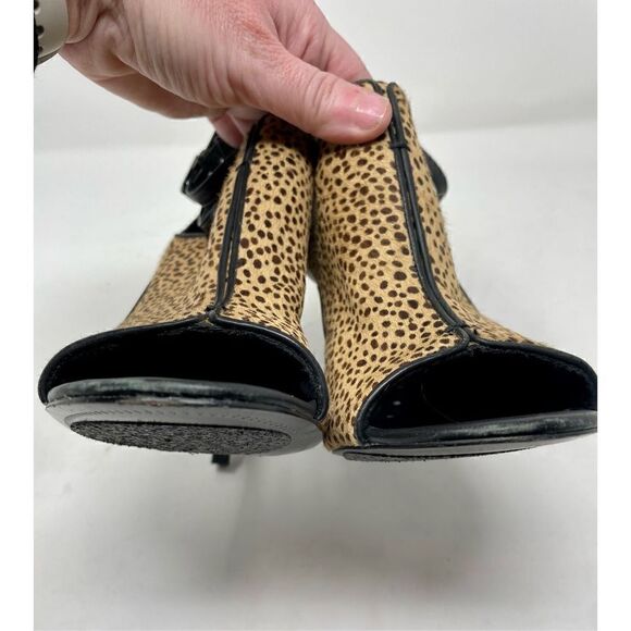 🔴 Dolce Vita Halima Leopard-print calf hair pump with peep toe size 8 - Picture 3 of 16